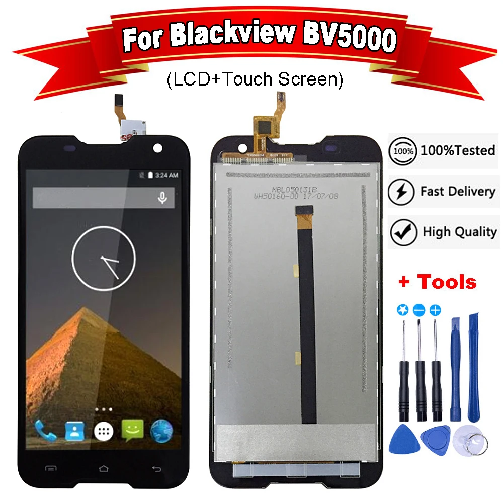 Для Blackview BV5000 ЖК-дисплей + сенсорный экран 100% протестированный дигитайзер в сборе