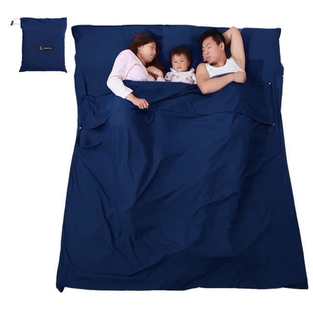 Lightweight Sleeping Bag Liner Portable Sleeping Sack Outdoor Camping Hotel Travel Single Double Sheet 1