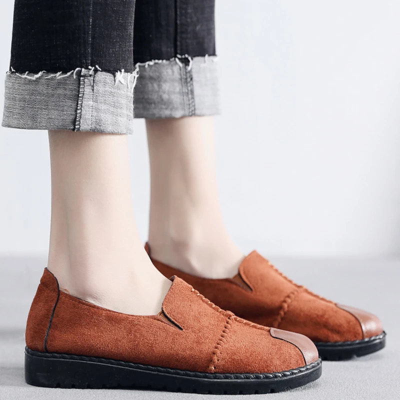 Shoes Women Flat Shoes Casual Students Pedal Lazy Jeans Shoes Casual Women's Vulcanize Shoes Large Size