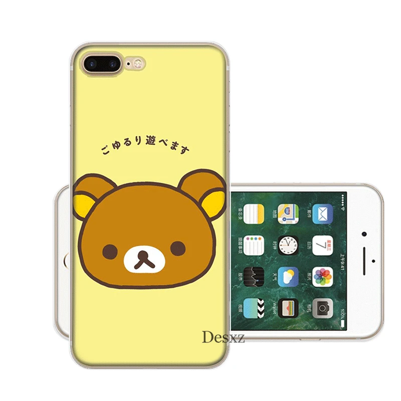 Чехол для мобильного телефона iPhone 11 Pro X XR XS Max 5 5S SE 6 6S 7 8 Plus жесткий чехол Rilakkuma