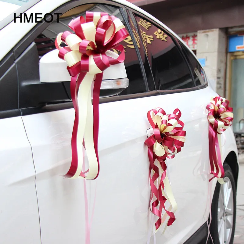 Details about   Bow Ribbon Wedding Car Decorative Artificial Flower Set Heart Shape Handmade 