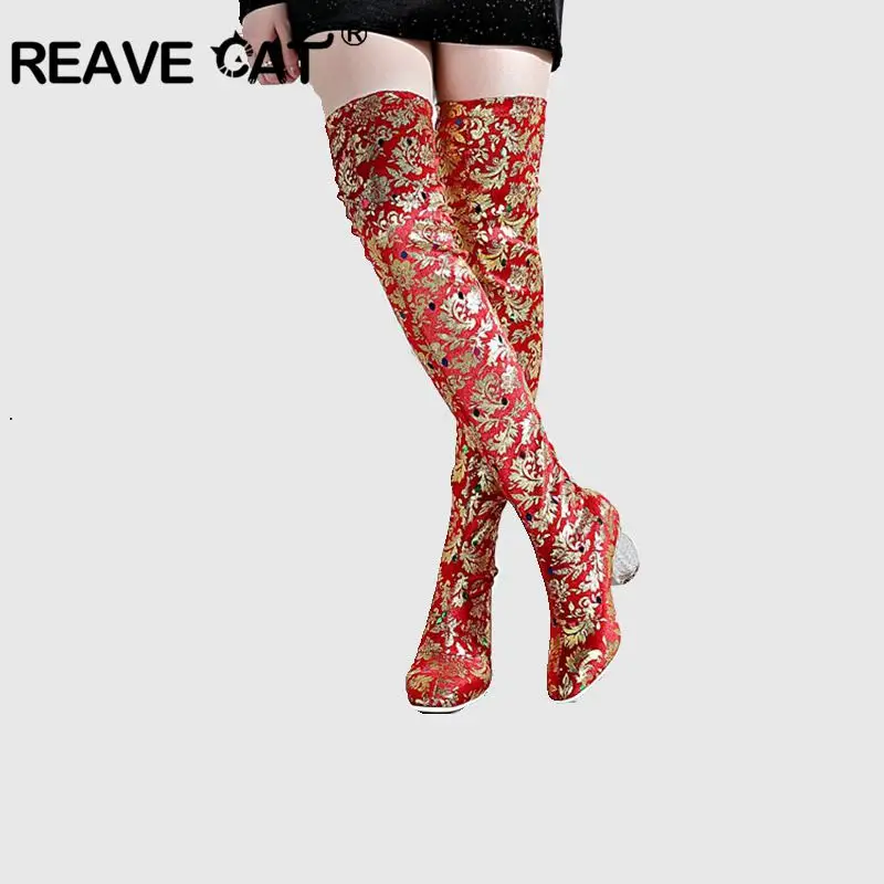 clear block heel boots