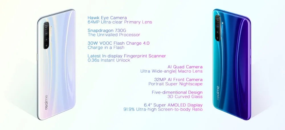 Realme X2 X 2 6GB 128GB Snapdragon 730G смартфон Восьмиядерный 64MP Quad Cams 6,4 ''телефон nfc 4000mAh 30W VOOC быстрое зарядное устройство