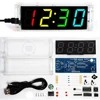 Bricolage horloge électronique kit 4 tube numérique multicolore LED temps semaine température affichage de la date avec clair housse bricolage sodering kit ► Photo 1/6