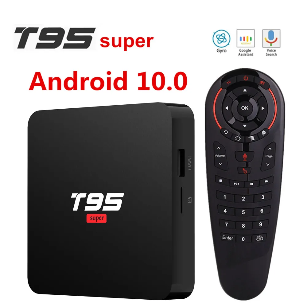 Android 10 0 ТВ приставка T95 супер 2 Гб 16 Смарт Allwinner H3 Четырехъядерный 4K HDR 4G Wifi Google плеер