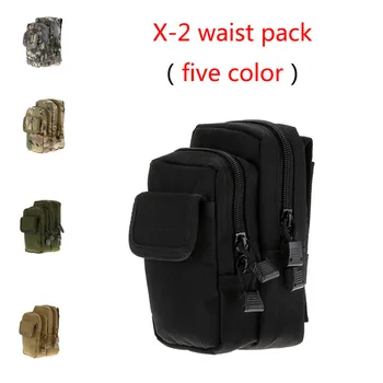 

Outdoor sports tactics X-2 pockets molle accessory bag casual sports wear belt nylon bag tactical equipment package