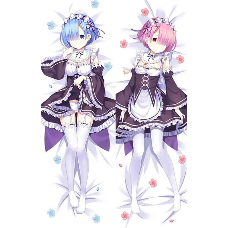 2WAY Аниме RE ZERO KARA Hajimeru Isekai жизнь в другой Наволочки Dakimakura Чехол сексуальная девушка 3D двухсторонняя кровать обниматься тела Чехол RZ09 - Цвет: 2WAY