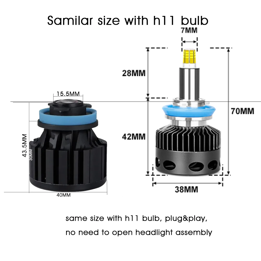Sanvi новейший S1 12,5 Вт 5500 к лазерный объектив головной светильник лампа 9005 дальнего света Moudule H11 лазерный противотуманный светильник Точечный светильник