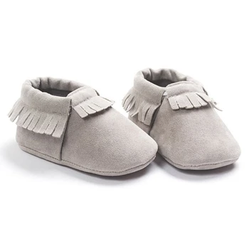 

Spring Autumn 0-18M Infant Baby Boys Girls Cotton Shoes Casual Solid Color Tassel Comfortable Warm Soft Sole First Walker Shoes