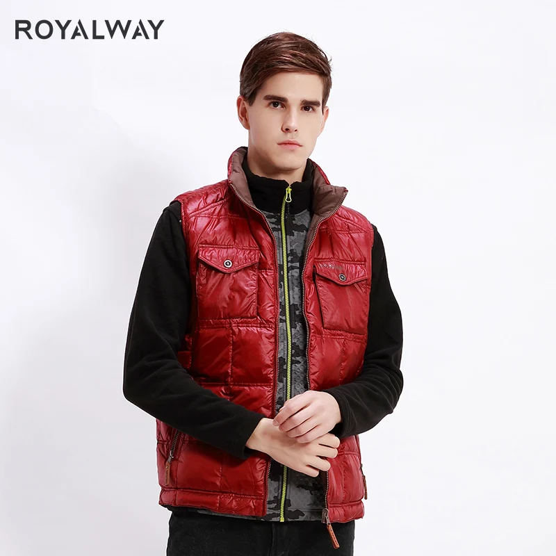 Дутый жилет ROYALWAY с обеих сторон воротником-стойкой мужская куртка для кемпинга