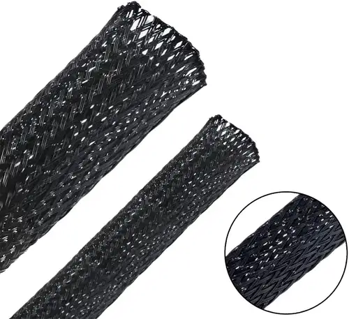 PET Black Cable Sleeve Length1/3/5/50/100M Insulated Braided Sleeving Data Line Protection Wire Cable Flame-Retardant Nylon Tube - Image 3