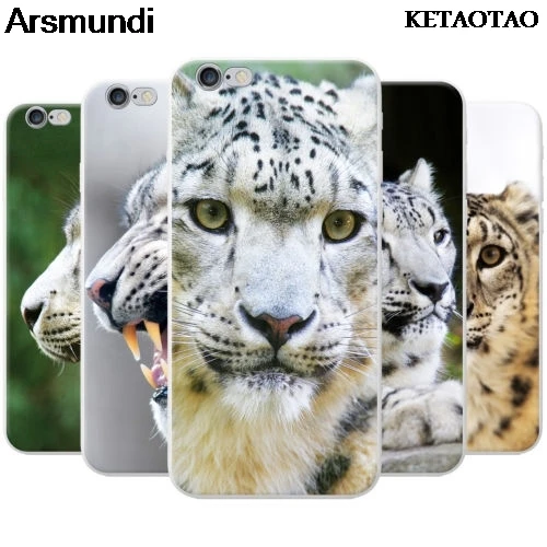 Чехол KETAOTAO Snow Leopard с кошкой для iPhone чехлы 5 5C 6 S 7 8 XR XS Max PLUS мягкий чехол из ТПУ и