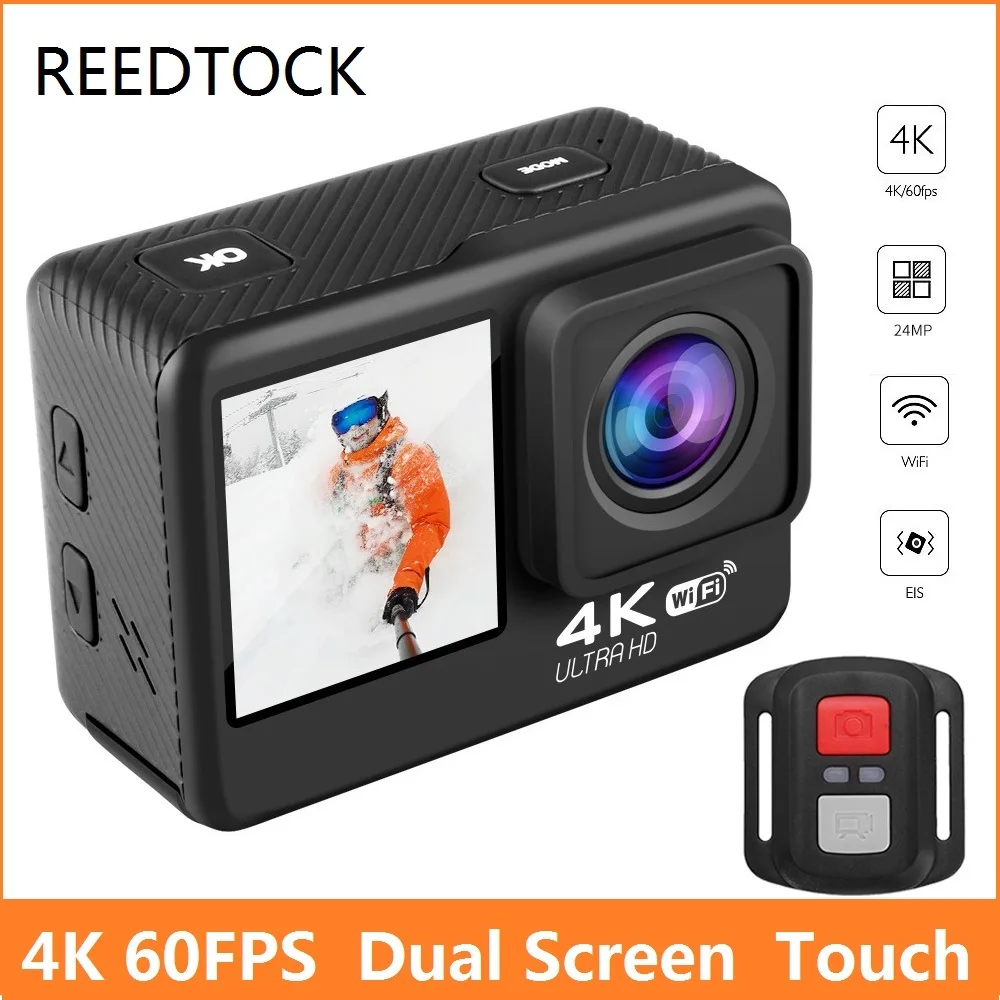 Экшн-камера на шлем 4K 60 кадров/с 20 МП сенсорный ЖК-экран 2 0 дюйма 4-кратный EIS