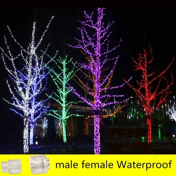 

10m outdoor waterproof LED starry flashing lamp string lamp male female plug connectors trees Christmas Day decoration CD50 W05