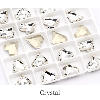 Crystal Светильник Siam в форме сердца с точечной спинкой, стразы для дизайна ногтей K9, стеклянные стразы, кристалл, клей на одежду, ремесла, ювелирные изделия - Цвет: Crystal