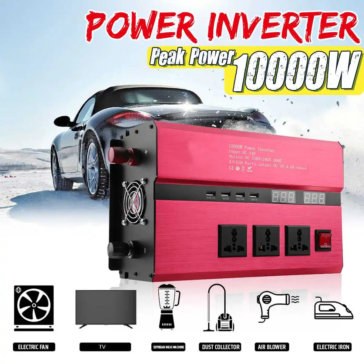

inverter 12V 220V Solar Power inverter 10000W Voltage Transformer Sine Wave Converter 12V/24V To 110V/220V Sine Wave Convert