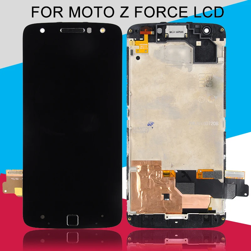 

Catteny Promotion For Moto Z Force Lcd Touch Screen Digitizer Assembly With Frame For Motorola Z Force Droid XT1650 Display