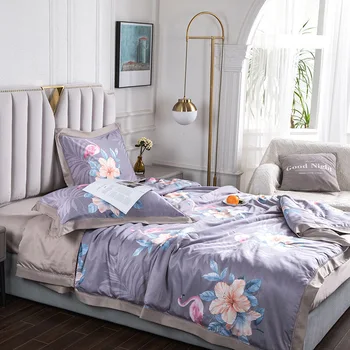 

Silky Cool Summer Quilt Florals Air Conditioned Duvet Comforter Washable Travel Nap Blanket Bedspread Adults Summer Bed Quilt