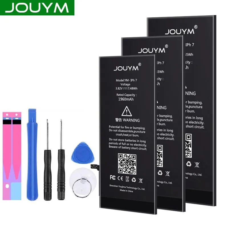 Оригинальный аккумулятор JOUYM для iPhone 7 8 Plus запасная батарея с бесплатными