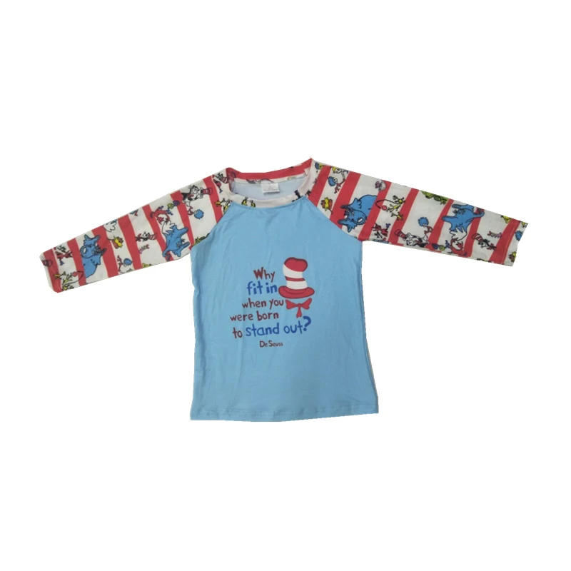

2019 Christmas style boy raglan with Dr. Seuss boutique children's clothing