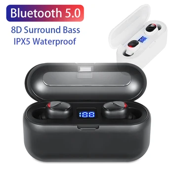 

TWS Blutooth 5.0 Earphone Mini Wireless Earbud Stereo Headphone Sports Headset audifonos para celular Elari LED Display 8D Bass