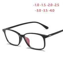 1,0-1.5To-4,0 ультралегкие TR90 квадратные готовые очки для близоруких женщин 1,56 асферические линзы очки для близоруких рецептов