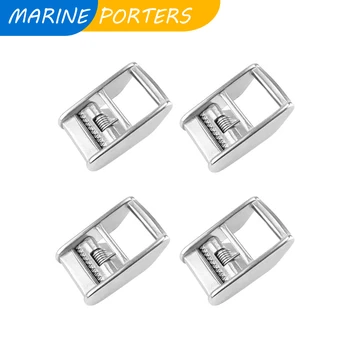 

4pcs 304 Stainless Steel Cam Buckle Ratchet Buckle Tie Down Strap Or Webbing Cargo Lashing Lash Luggage Bag Belt Metal Buckle
