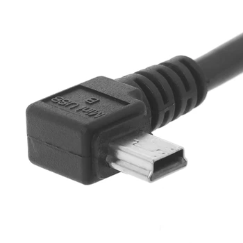 

90 Degree Left/Right Angle USB 2.0 A Male To Mini-B Male 5Pin Data Adapter Cable R2JB