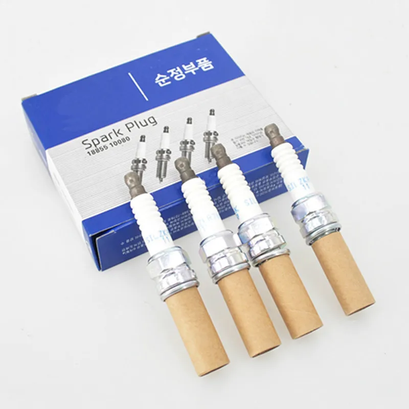 New Genuine 4PCS Iridium Spark Plug 18855-10080 For Hyundai Elantra I20 I30 Genesis IX25 Creta Kia Borrego Carens | Автомобили и