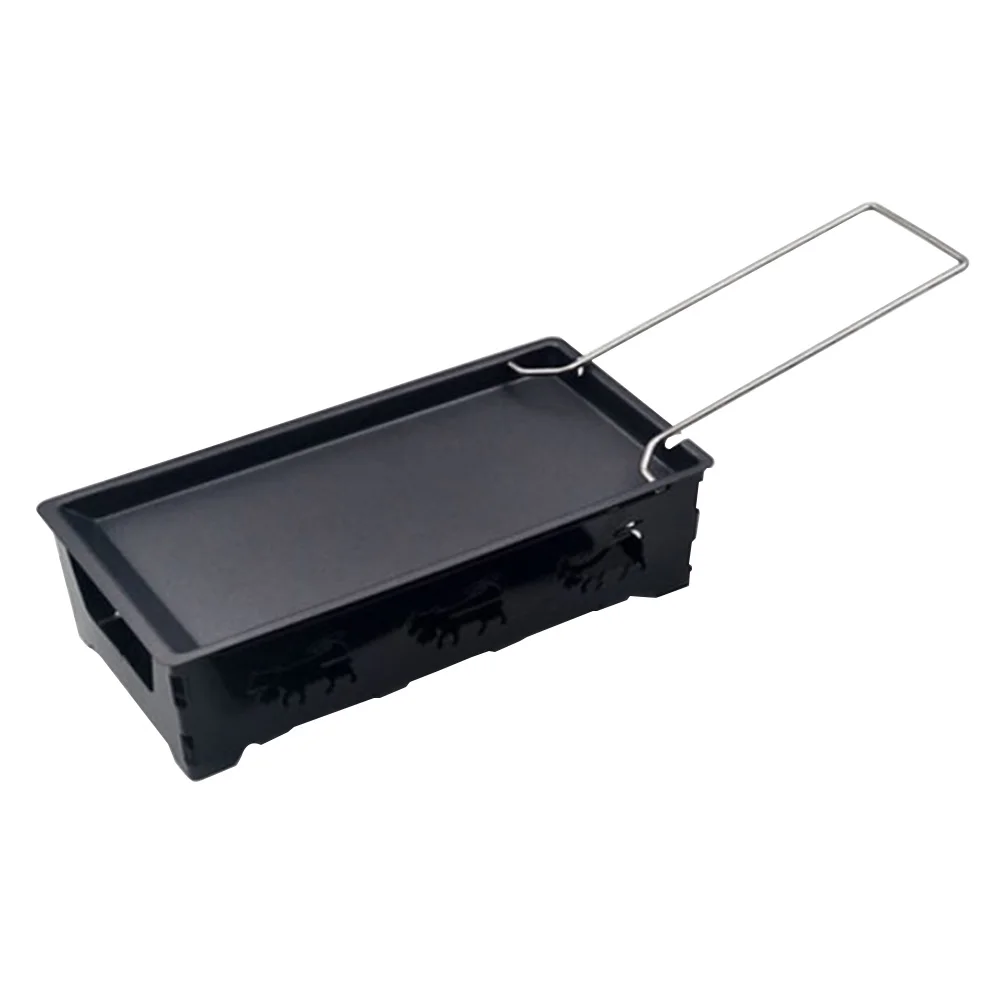 

Stove Frame Mini Portable Spatula Kitchen Raclette Cheese Rotaster Non Stick Stainless Steel Home Baking Tray Set Plate