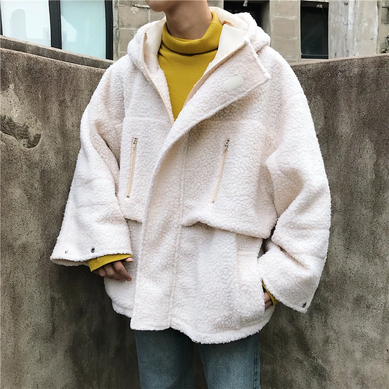 

Thickening Windbreaker Loose Business Coats Manteau Homme Hiver 2020 Winter Men's Cashmere Jacket Woollen Blends Hooded Trench