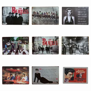 

Hollywood Diner, The Beatle Metal Tin Sign, Vintage Style Wall Ornament Coffee & Bar Decor