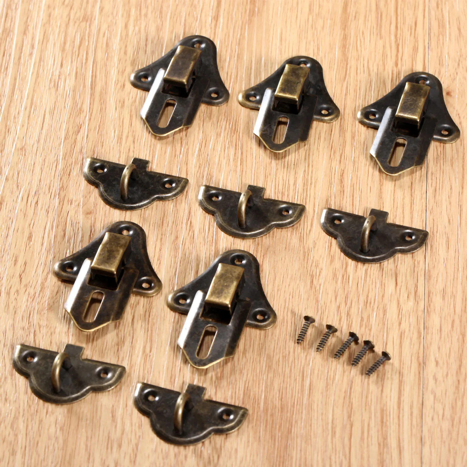 

48x35mm Antique Brass Chest Box Gift Box Suitcase Case Buckles Toggle Hasp Latch Catch Clasp Furniture Hardware 48x35mm 5x