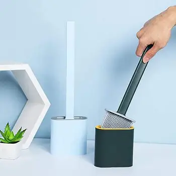 

Simple Flat Tpr Brush Head Decontamination With Base Crack Deep Cleaning Compact And Portable Toilet Brush