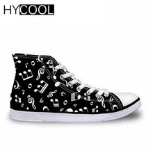 HYCOOL в виде скрипичного ключа, 3D принт дышащая холщовая обувь; туфли с подошвой из вулканизированной резины спортивная обувь из искусственной кожи для мальчиков и девочек скейтборд обувь, детские кроссовки