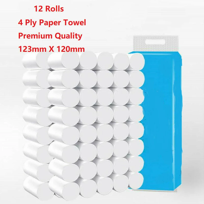 

12 Rolls Of Household Paper Toilet Paper , Primary Wood Pulp Napkins Toilet Paper Healthy, Environmentally Friendly, Safe