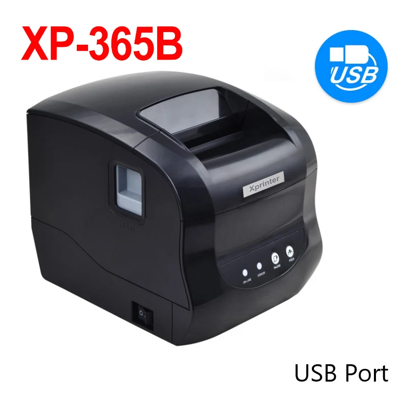 Принтер для печати этикеток Xprinter 80 мм принтер 20-80 со штрих-кодом Bluetooth 365B 370B 330B LAN USB