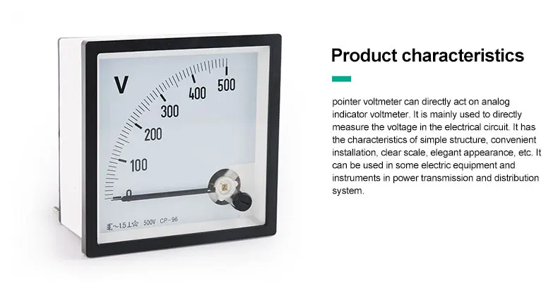 ELECALL CP-96 AC вольтметр аналоговый Панель механический Вольтметр Указатель 20v с алюминиевой крышкой, 50В 250v 300 v 500V