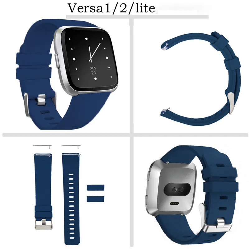 Мягкий силиконовый безопасный регулируемый ремешок для Fitbit Versa/Versa Lite