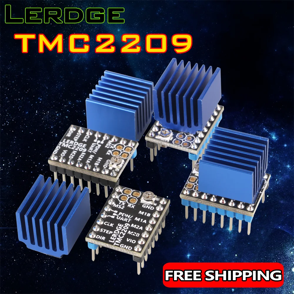 LERDGE 3D части принтера TMC 2209 Драйвер шагового двигателя 256 UART TMC2208 A4988 LV8729 TMC2130 Stepstick