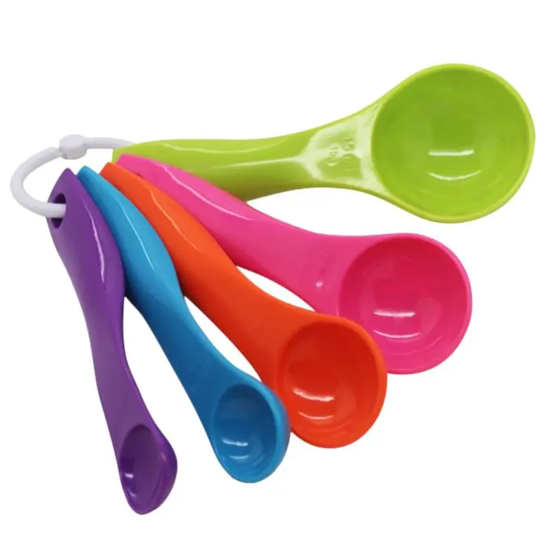 5 Pcs/Set Kitchen Measuring Spoon with Scale Measuring  Scoop Set Measuring Ladle Condiment Baking Tools
