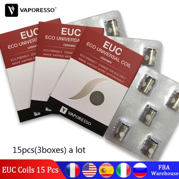 

15pcs Vaporesso Ceramic Coil EUC SS316 0.3ohm 0.5ohm&Traditional 0.3ohm 0.4ohm 0.5ohm Clapton Coil Head for Vaporesso VECO Tank