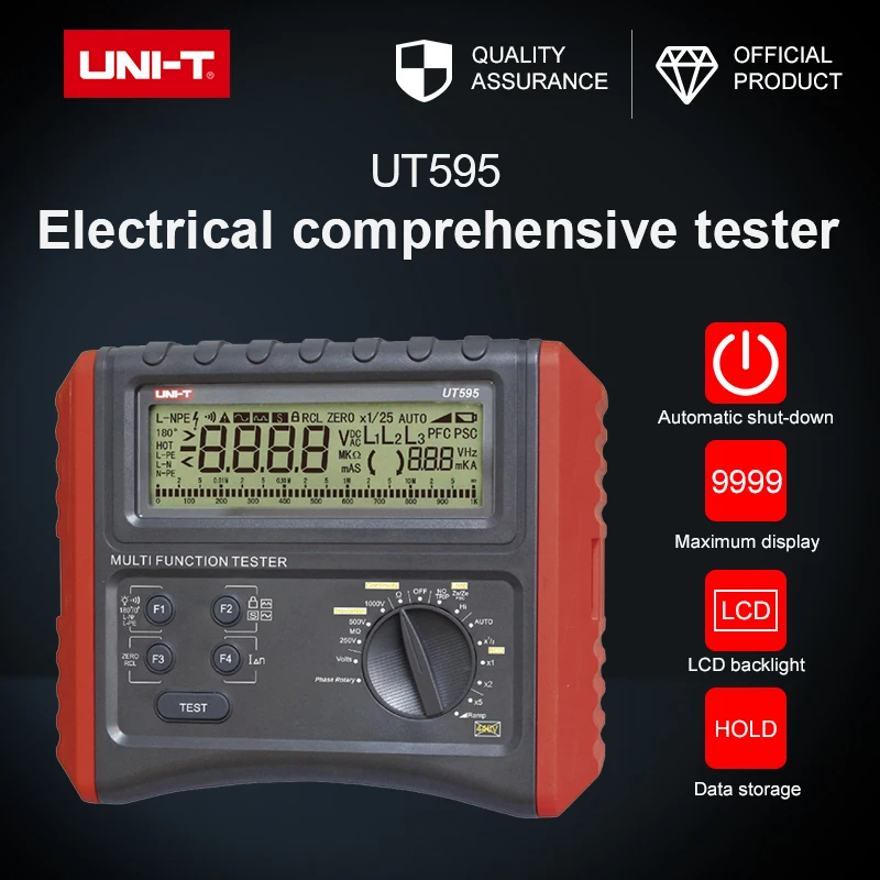 Detalhado da Segurança Elétrica de Digitas Ut595 da Instalação do Teste da Resistência do Instrumento do Teste Verificador Multifuncional