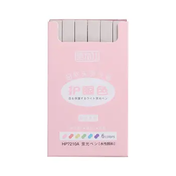 

6pcs Super Soft Highlighter Marker Pens Set Water Based Ink Morandi Pastel Color Y51A