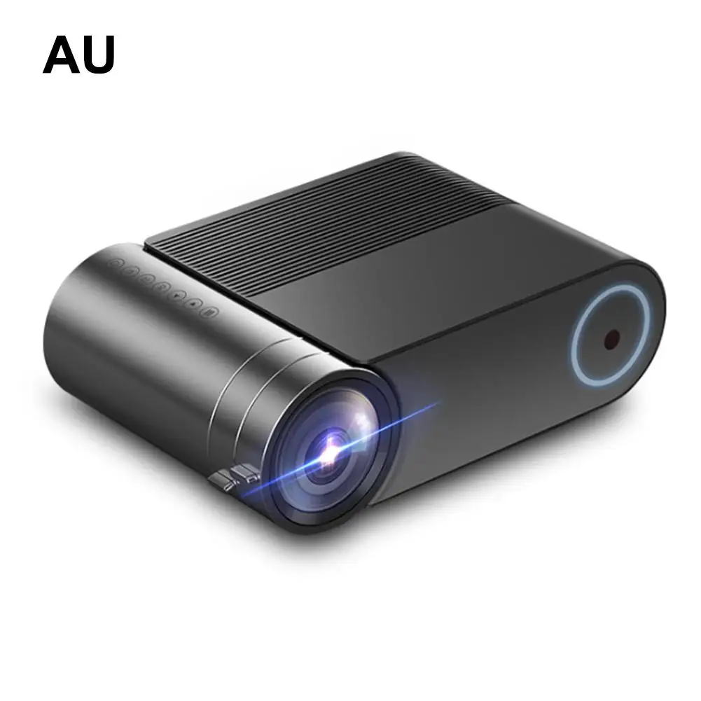 AU Мини-проектор Full HD 1080P дисплей поддерживается 23 языков наружный кинопроектор 2400 люкс с 30000 часами, совместимый с HDMI - Цвет: AU