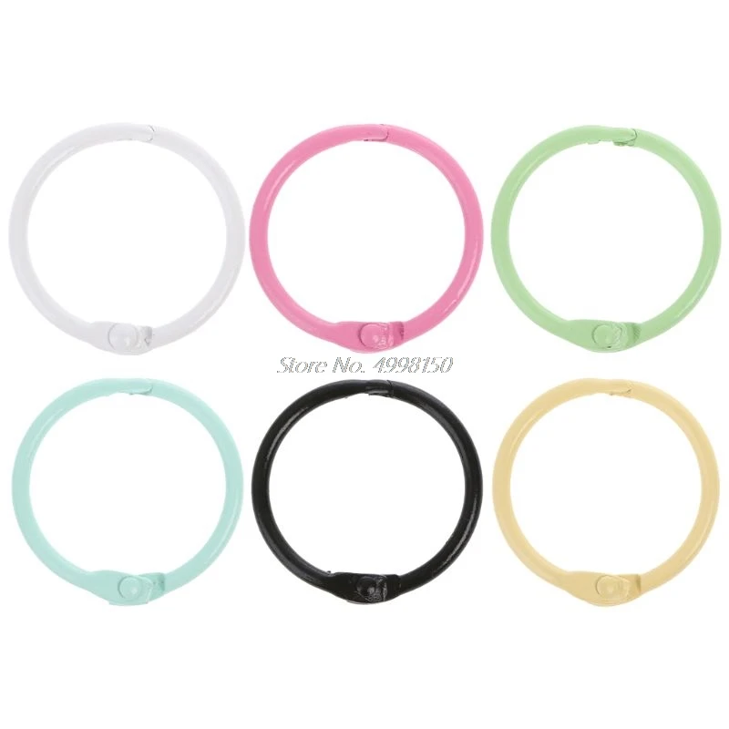 

10pcs Metal Loose Leaf Binder Ring Book Hoops DIY Albums School Office Craft Book Binding Hoops Office Binding Dropship
