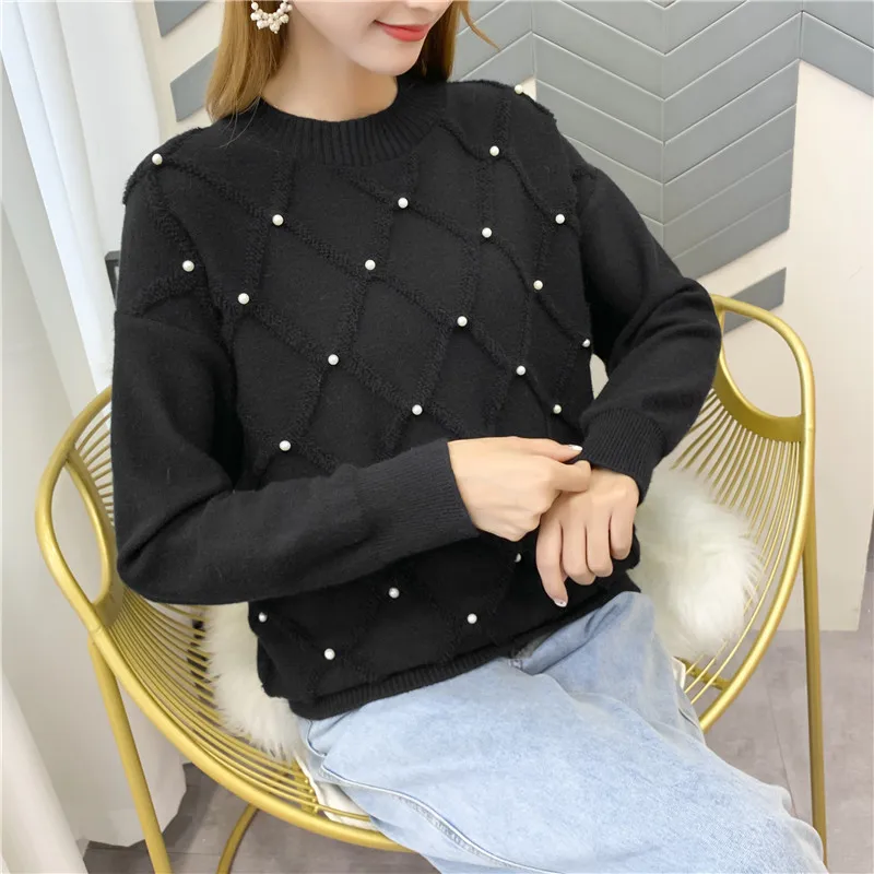 Preise Casual Herbst winter Frauen dicken Pullover Pullover lange hülse taste oansatz chic Pullover Weibliche Dünne knit top