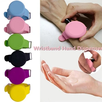 

2 PC Hand Sanitizer Disinfectant Subpacking Silicone Bracelet Pressure Wristband Hand Dispenser Wearable Hand Sanitizer Bracelet
