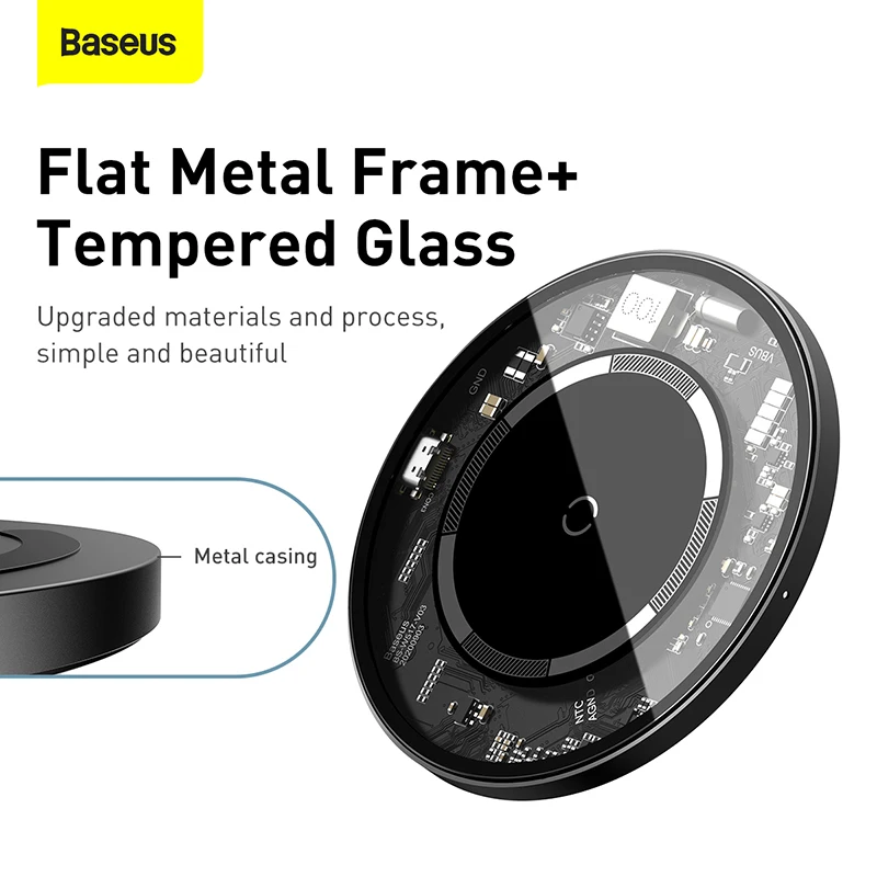 Baseus Magnetic Wireless Charger For iPhone 12 11 Max 15W Qi Fast Charging Pad For Samsung Xiaomi Slim Wireless Quick Charger