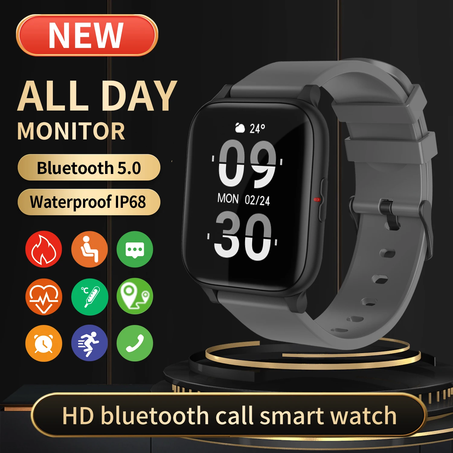 Мужские Смарт-часы для Samsung Galaxy Watch 4 Android SW6 спортивные водонепроницаемые фитнеса